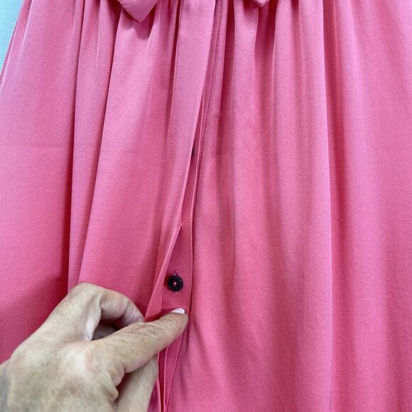 Kobi Halperin Kristin Silk Blouse Size XXL Flamingo Pink Sleeveless Stretch Luxe - Picture 4 of 12